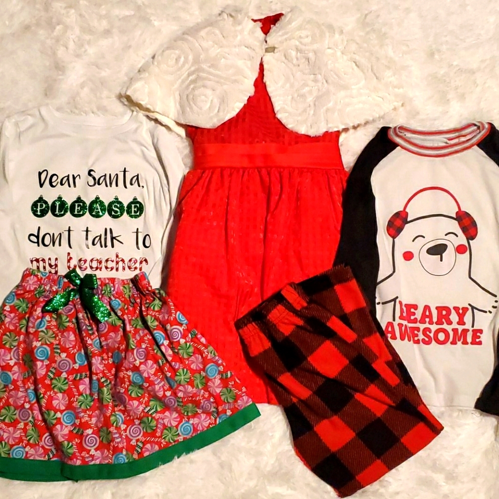 Girl's SIZE 6-7 Holiday Clothing Bundle